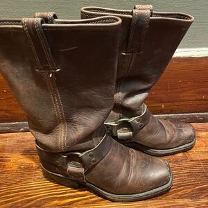 Frye Dark Brown Leather Boots Womens Size 7